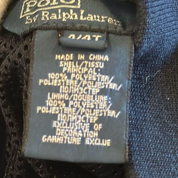 POLO Ralph Lauren Boys Navy Blue Lightweight Logo Zip-up Jacket - Size 4/4T - Picture 7 of 7